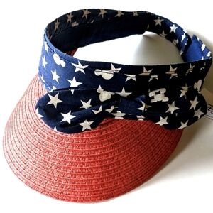 Disney, Disney parks, Red white and blue visor.